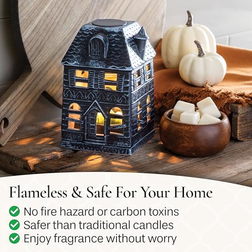 Candle Warmers Etc. Haunted Mansion Canopy Fragrance Warmer – Use with Any Wax Melts - size: Haunted House