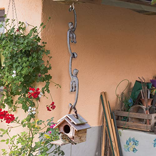 Sungmor Cast Iron Plant Hangers, 2PC 7.9 Inches Monkey Hooks | Large S Planter Hanger, Ceiling Extender Hooks for Hanging Plants, Flower Basket, Plant Pot, Macrame Plant Holder, Lantern - color: Monkey Hooks - 2pcs