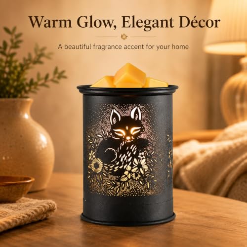Wax Melt Warmer Metal Wax Warmer for Scented Wax Candle Wax Burner(Fox) | Electric Fragrance Candle Oil Burner 2 in 1 Wax Melts as Gifts for Moms Grandma Women Girls - style: Fox