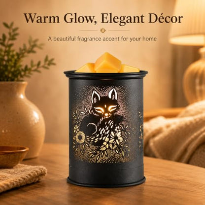 Wax Melt Warmer Metal Wax Warmer for Scented Wax Candle Wax Burner(Fox) | Electric Fragrance Candle Oil Burner 2 in 1 Wax Melts as Gifts for Moms Grandma Women Girls - style: Fox