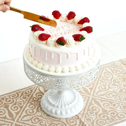 11 Pcs White Metal Cake Stand Set, Elegant Dessert Table Display Set for Party, Cupcake Stand & Candy Table Display Sets for Wedding, Birthday Celebration - color: White
