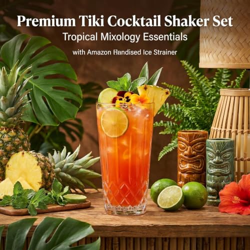 Cut Crystal Glass Cocktail Shaker - 15oz Lead-Free Crystal Shaker with Steel Strainer Lid - Premium Barware for Home Bartenders - Ideal for Mocktail, Espresso, Margarita, Martini Cocktails - color: Vertical Cut