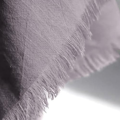 Handmade Cloth Napkins 100% Cotton with Fringe，Delicate Napkins for Dinners, Parties, Weddings and More，18 x 18 Inch Set of 4 - Lavender - color: Lavender