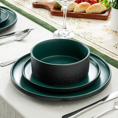 26 OZ Ceramic Cereal Bowls Set, 6 Inch, Set of 4, Modern Green | Handcrafted, Dishwasher & Microwave Safe, For Breakfast, Soups, Oatmeal, Ramen, Pho, Udon, Soba - color: Green, size: Cereal Bowls Set (4PCS)