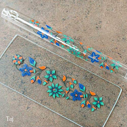 Hall Crystal Flute 22205 - Offset Glass Flute in D - Taj Mahal - color: Taj