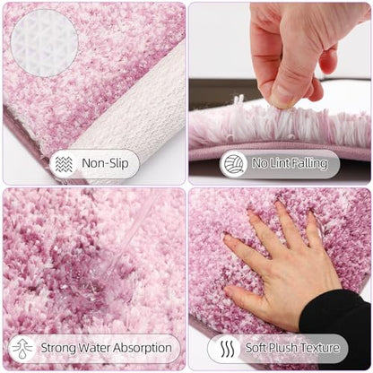 32PCS Bathroom Sets with Shower Curtain and Rugs Purple Bathroom Accessories Shower Curtain Set Bathroom Accessories Bathroom Decor - size: Bath Set+Shower Curtain+Bath Rugs, style: Light Purple