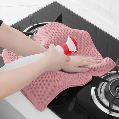 Homaxy 100% Cotton Waffle Weave Kitchen Dish Towels 12-Pack, Dried Rose | 13 x 28 Inches, Ultra Soft Absorbent Dish Towels, Quick Drying Cleaning Towels - color: Dried Rose, size: 13 X 28 - 12 Pack