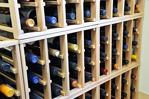 sfDisplay.com,LLC. 24 Bottle Modular Stackable Wine Rack Stack As Many Sets Together (1 Set = 24 Bottle Capacity) - size: 1 set = 24 Bottle Capacity