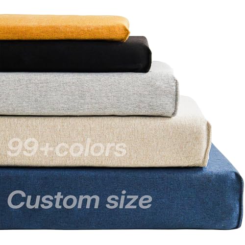 Customized Seating Softness and Hardness, Customized Size Bench Cushions, Suitable for Indoor/Outdoor Furniture, 6 Styles Available, 90+ Colors, Anti-Scratch and Waterproof (Jelly) - color: Jelly