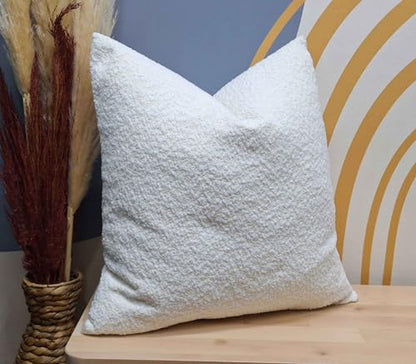 Boucle Decorative Pillow Cover – Soft Textured Throw Pillow Case for Sofa, Couch, Living Room & Bedroom - size: 14 x 20 inches