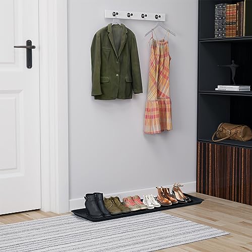 1 Pack Rubber Extra Large Shoe Tray for Entryway,Long Boot Tray,Slim Boot Mat for Indoor and Outdoor Use,16x55 in, Rectangular (Pack of 1) - size: 55" x 16" x 1.2"