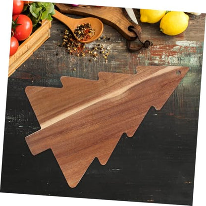 KICHOUSE Christmas Shaped Charcuterie Board Lifelike Cutting Board for Festive Decor Easy to Clean Kitchen Platter for Cheese Fruits and Vegetables Holiday Serving Tray