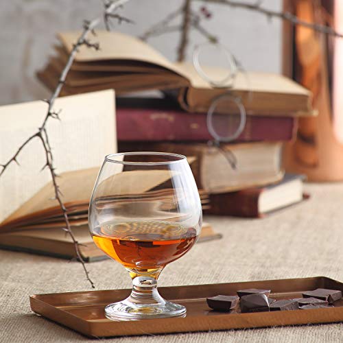 LAV Brandy Snifters Glass Set | Dishwasher Safe, Short Stem Balloon Glasses, Glass Goblets for Spirits, Bourbon Whiskey, Cognac, Scotch, Beer Tasting Glasses | 13.25 oz | Set of 4 - style: Brandy Snifters
