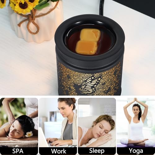 Wax Melt Warmer Metal Wax Warmer for Scented Wax (Flower Fairy) | Electric Fragrance Candle Oil Burner 2 in 1 Wax Melts as Gifts for Moms Grandma Women Girls - style: Flower Fairy