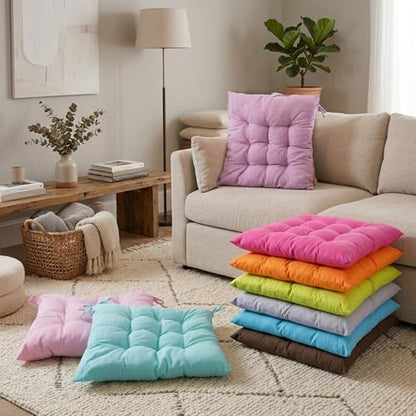 12 Pcs Square Floor Cushions for Classroom 15.7" Large Meditation Cushion Flexible Seating Floor Cushions Floor Pillows for Kids Sitting Pillows for Adults Yoga Living Room Chair Tatami Balcony