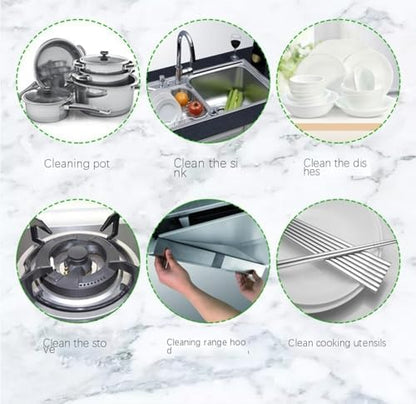 Countertop Kitchen Dish Soap Dispenser and Sponge Holder.Sink Dish Washing Soap Dispenser with one Gentle Push 13 Ounces (Sponge Included)