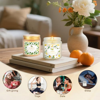 YOROXRG 12 Pack Scented Candles with Added Natural Essential Oils, 3.05oz, Suitable for Various Festivals, Parties, Yoga, and Home Scene - color: 12Colors