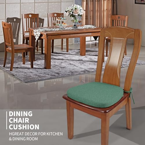 SINOSSO 1 Pack Memory Foam Chair Cushions for Dining Chair, Friendly Woven Fabric 16" U-Shape Comfortable Kitchen Chair Pad, Removable Slip Resistant Seat Cushion (1 Piece, Green) - color: Green