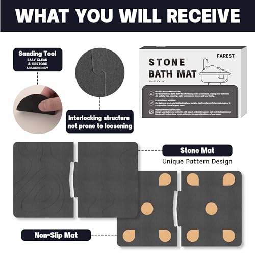 30 * 20 Stone Bath Mat Extra Large Diatomaceous Earth Non-Slip Shower Mat Quick Drying Diatomite Bath Stone Mats for Bathroom - color: Grey Wave-32*20