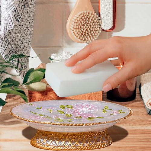 Vintage Bathroom Accessories, 5Piece Bathroom Accessories Set, Bathroom Set Features, Soap Dispenser, Toothbrush Holder, Tumbler & Soap Dish - Bath Gift Set