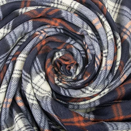 Trail maker 50x60 Throw Blankets, Plaid Fleece Throw Blankets for Bedroom, Couch, Livingroom, Chair, Pets, Outdoors - color: Black