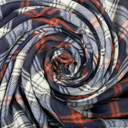 Trail maker 50x60 Throw Blankets, Plaid Fleece Throw Blankets for Bedroom, Couch, Livingroom, Chair, Pets, Outdoors - color: Black
