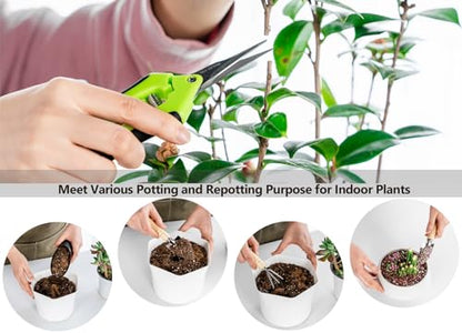 Josteve 5Pcs Succulent Tools Mini Garden Small Gardening Tools Indoor, Pruning Shear Gardening Scissors, Hand kit for Bonsai, Cactus, Fairy, Houseplant of Transplanting, Repotting, Seedling Soil - style: Classic Garden Tools