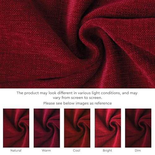 Encasa XO Table Runner 4 Seater, Soft Chenille 13"x59" | Scarlet Red, Woven Rib Texture | Machine Washable | Colorfast & Shrink Resistant | Durable Polyester Yarns - color: Scarlet Red, size: 13x59 in