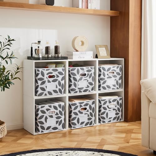 MAX Houser Set of 4 Foldable Fabric Storage Bins with Dual Plastic Handles, Closet Bedroom Drawer Organizer, Grey - color: 27 dark grey