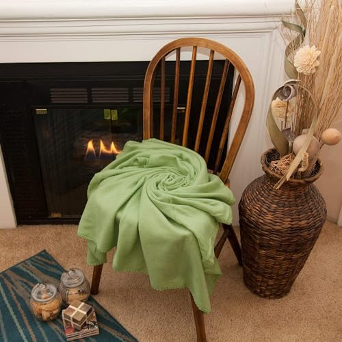 50x60 Throw Blankets, Ultra Soft Hypoallergenic Fleece Fall Throw Blanket for Livingroom, Couch, Chair, Bed, Fern Green - color: Fern Green