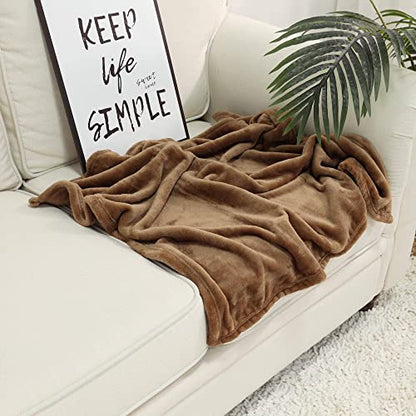 NANPIPER Baby Blankets, Super Soft Fleece Fuzzy Blanket for Toddler, Luxury Cozy Lightweight Microfiber Plush Blanket-Throw Size 30"x40",Coffee Brown Small - color: Coffee Brown, size: Small
