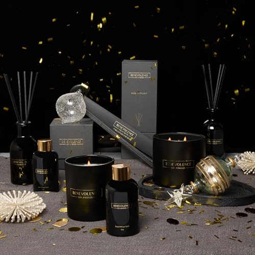 Benevolence LA Bergamot & Jasmine Reed Diffuser Oil Refill – 4 oz Long-Lasting Essential Oil Refill for Home Fragrance Diffusers – Compatible with Benevolence LA Black Reed Diffusers - size: 4.00 oz