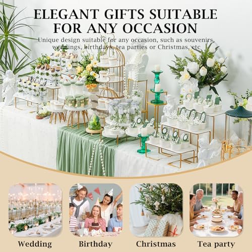 12 Inch 3 Tier Serving Tray Stand, White Acrylic Dessert Stand with Gold Painted Iron Rack, Removable Rectangular Trays for Cupcakes, Appetizers, Fruit, Cookies and Candy - color: White and Gold