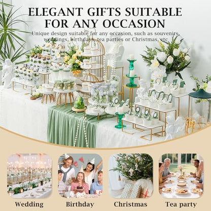 12 Inch 3 Tier Serving Tray Stand, White Acrylic Dessert Stand with Gold Painted Iron Rack, Removable Rectangular Trays for Cupcakes, Appetizers, Fruit, Cookies and Candy - color: White and Gold