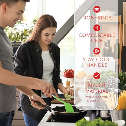 Kitchen Utensils Set 35 PCS Cooking Utensils Set, Nonstick and Heat Resistant Nylon Stainless Steel Silicone Spatula Set - Kitchen Gadgets Home Essentials Kitchen Accessories, Apartment Must Haves - color: Multicolor