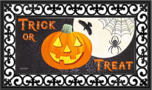 Evergreen Flag Seasonal Sassafras Interchangeable Mat and Tray Trick or Treat Jack-o-Lantern