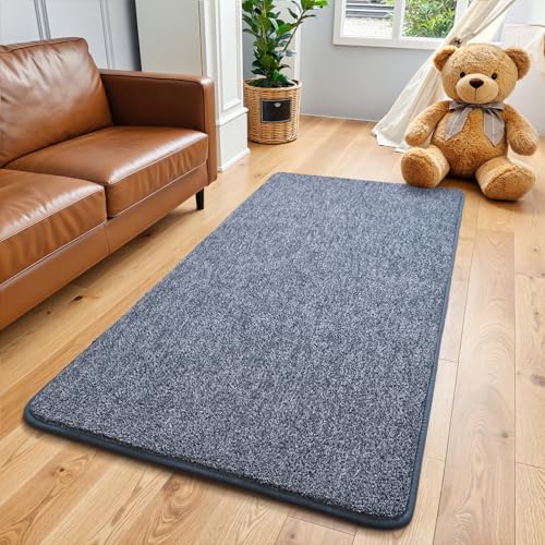 Keeko 2x4 Area Rugs for Living Room,Soft Washable Memory Foam Bedroom Rug | Indoor Throw Rug Low Pile Minimalist Non Slip Carpet for Kids Nursery Classroom Dorm Room Home Decor Blue and White - color: Blue-white, size: 2' X 4' (Rectangular)