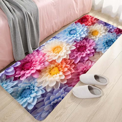 Non-Skid Low Pile Sponge Foam Door Entry Rug for Bathroom Mat,Separate Tub Shower Skid Proof Rugs, Home 3D Optical Illusion Rug Non Slip Bath Mats Welcome Mat 47 x 17.5 inches - color: Multi11