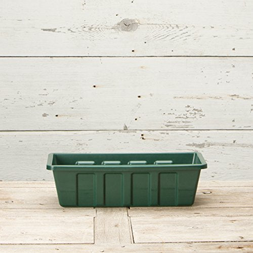 Root & Vessel, Poly-Pro Plastic Flower Box Planter, Hunter Green, 18-Inch - color: Green, size: 18-Inch