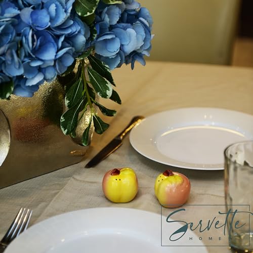 Novelty Ceramic Fruit Salt and Pepper Shakers Set - Peach - color: Peach