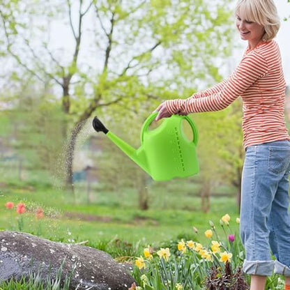 1.1 Gallon Long Spout Watering Can, Modern Lightweight Durabl Plant Waterer with Removable Long Spout Sprinkler Head,2026 New Plastic Large Watering Can Indoor for Succulents Flower Seedlings - color: Green