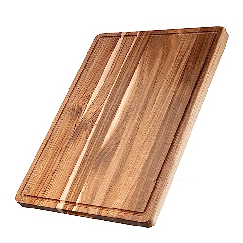 PioneerWorks 26.38*19.29*2.13 Cutting Boards, Large Acacia Wood Cutting Boards for Kitchen, Reversible Chopping Board with Deep Groove, Butcher Block Wooden Cutting Board for Meat and Veggies or Fruit