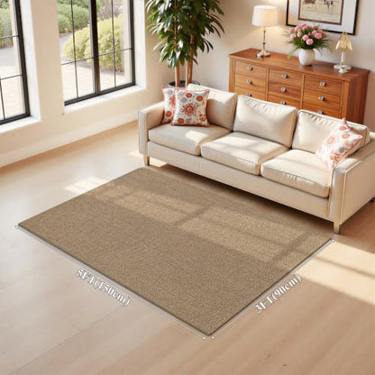 HEBE Cotton Woven Area Rugs 3x5, Washable Non Slip Entryway Rug | Rubber Backed Entry Rug for Kitchen, Neutral Morden Indoor Throw Rugs Carpet, Large Door Mat for Front Porch, Entrance - size: 3' x 5' (Rectangular)