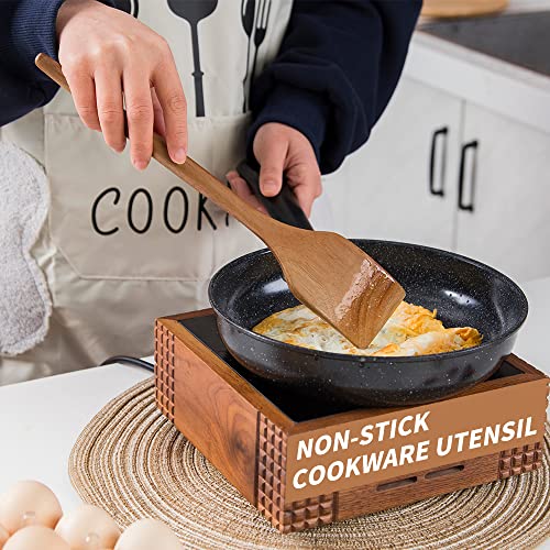 Delicate Wooden Utensils For Cooking, Set of 3, Wood Kitchen Utensils Cooking Tools, 12 Inch Acacia Wooden Spoons Spatula Set, Cooking Gadgets Safe For Nonstick Cookware, Easy To Use - style: Acacia Spoon Set of 3