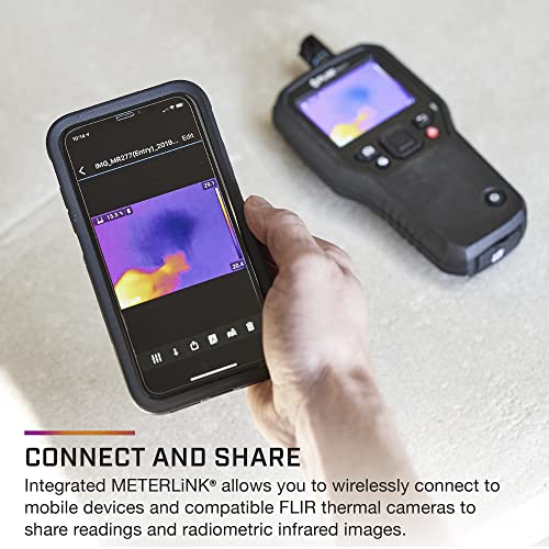 FLIR MR277 Moisture Meter, MSX IR Camera & Hygrometer for Building Inspection | 160x120 thermal, MSX, non-invasive sensor, building inspection, air leaks, insulation voids, documentation - style: MR277