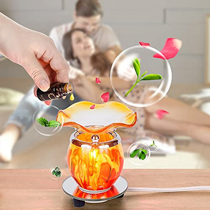 Electric Oil Melt Warmer Electric Wax Melt Warmer Wax Melter Fragrance Oil Warmer Burner(LW Orange 2) - color: Lw-orange