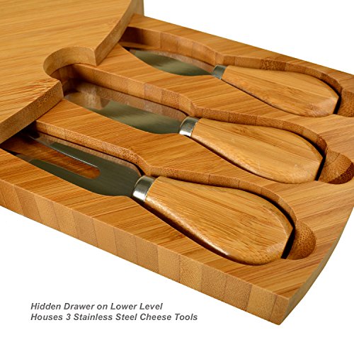 Picnic at Ascot Personalized Charcuterie Board. Unique Patented Design Saves Storage Space & Stores Tools. Wedding Gift, Housewarming, Birthday, Graduation - color: Letter - J