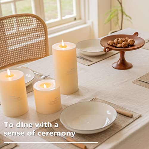 Home Brilliant Linen Place Mats Set of 8 Heat Resistant Dining Table Place Mats Cloth Placemats Kitchen Table Mats Placemat, Burlap - color: Burlap, size: Placemats 13" x 19", Set of 8