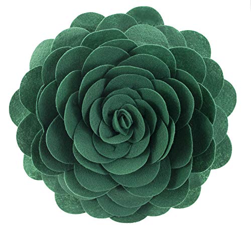 Fennco Styles Eva's Flower Garden Decorative Filled Throw Pillow 13" Round - Green Floral Accent Pillow for Home, Couch, Bed, Living Room, Holiday and Office Décor - color: Green