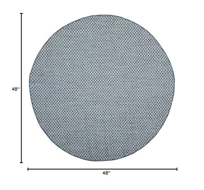 SAFAVIEH Courtyard Collection 4' Round Blue/Grey CY8653 Indoor/ Outside Waterproof Easy cleansingPatio Backyard Mudroom Area Mat - color: Blue / Light Grey, size: 4' (Round)
